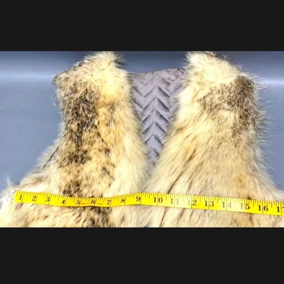 Vintage Handmade Speckled Eastern Coyote Fur Vest Winter Women's M/L 36" Ches - Picture 13 of 14